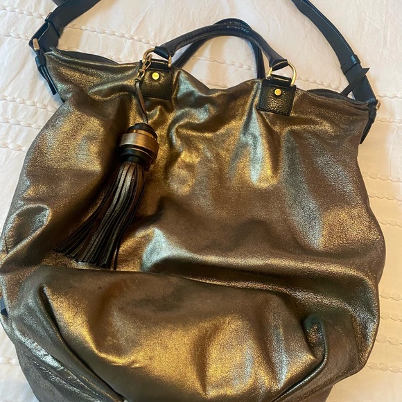 Diane von Furstenberg Metallic Drew Bucket Bag - Picture 9 of 16